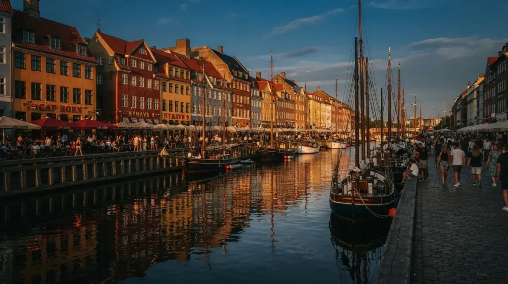 The colourful 17th-century townhouses of Nyhavn canal in Copenhagen